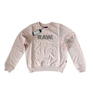 G-Star RAW Women's  Pink Graphic Anglaise  Sweater Small Size